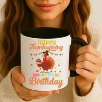 Thanksgiving Yes It's My Birthday Coffee Mug thumb 3