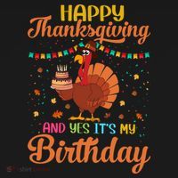 Thanksgiving Yes It's My Birthday Tank Top thumb 6
