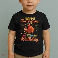 Thanksgiving Yes It's My Birthday Toddler T-Shirt thumb 2