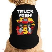 Truck Yeah Im 5 Funny Gift Doggie Tank thumb 0