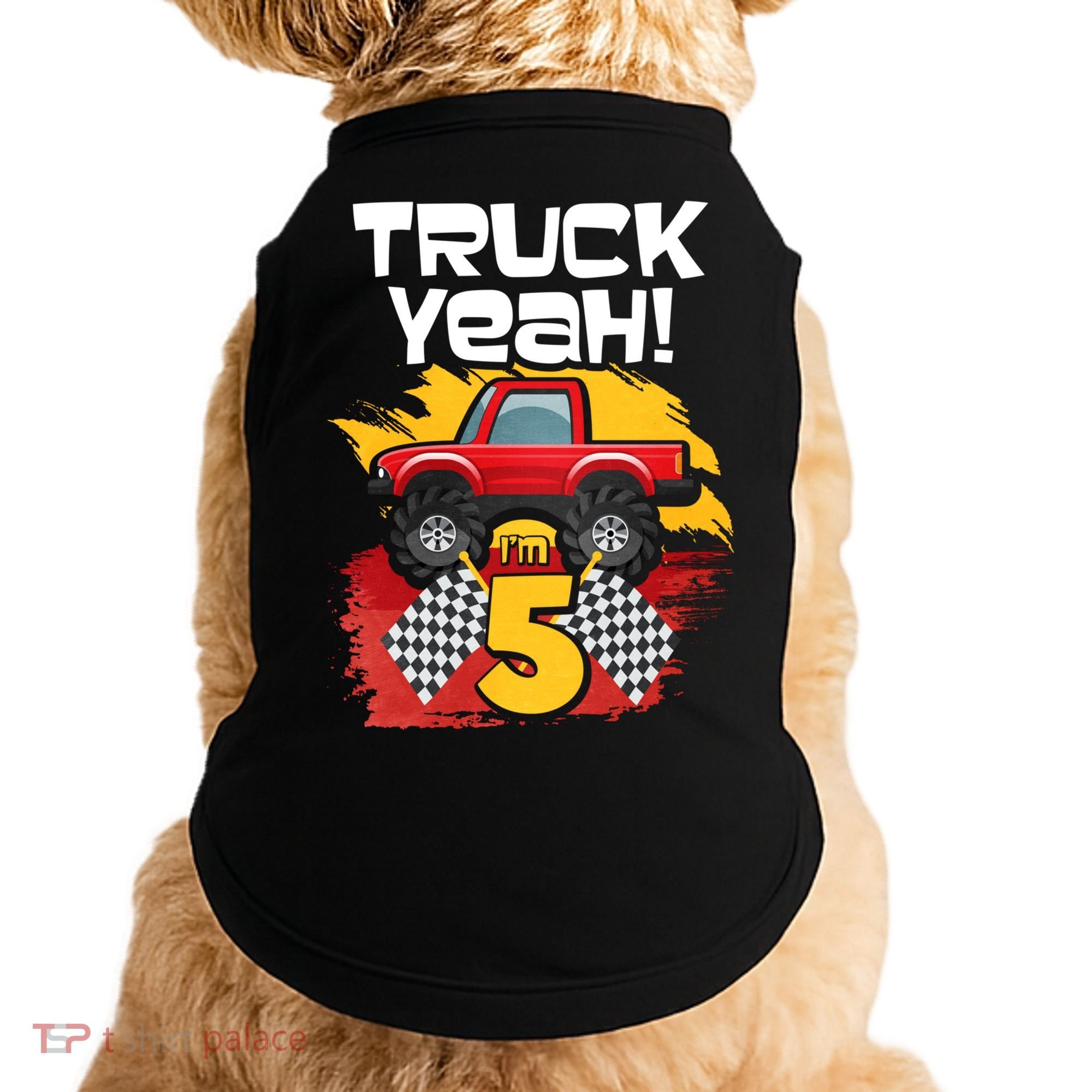 Truck Yeah Im 5 Funny Gift Doggie Tank
