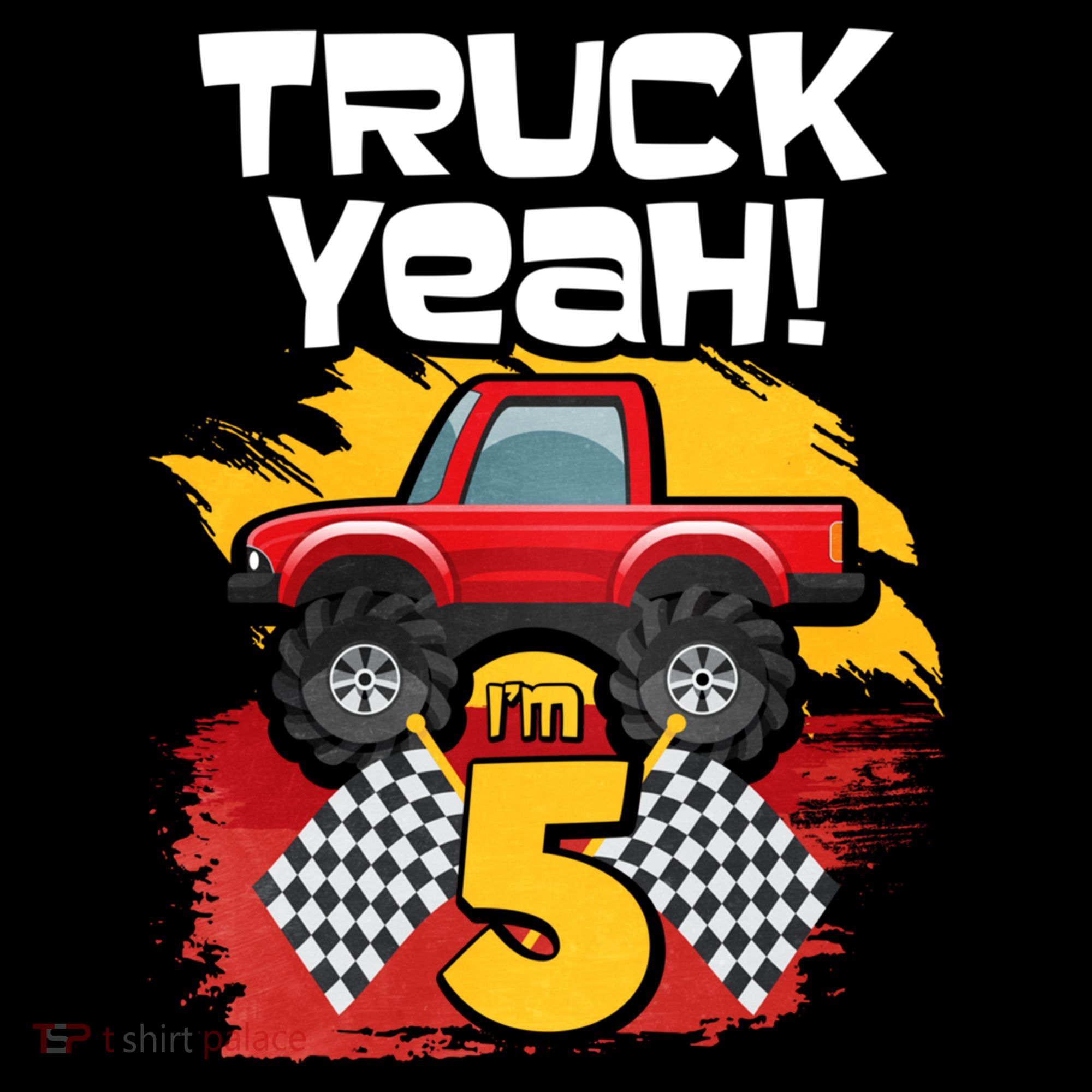 Truck Yeah Im 5 Funny Gift Doggie Tank