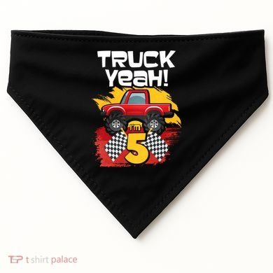 Truck Yeah Im 5 Funny Gift USA-Made Doggie Bandana