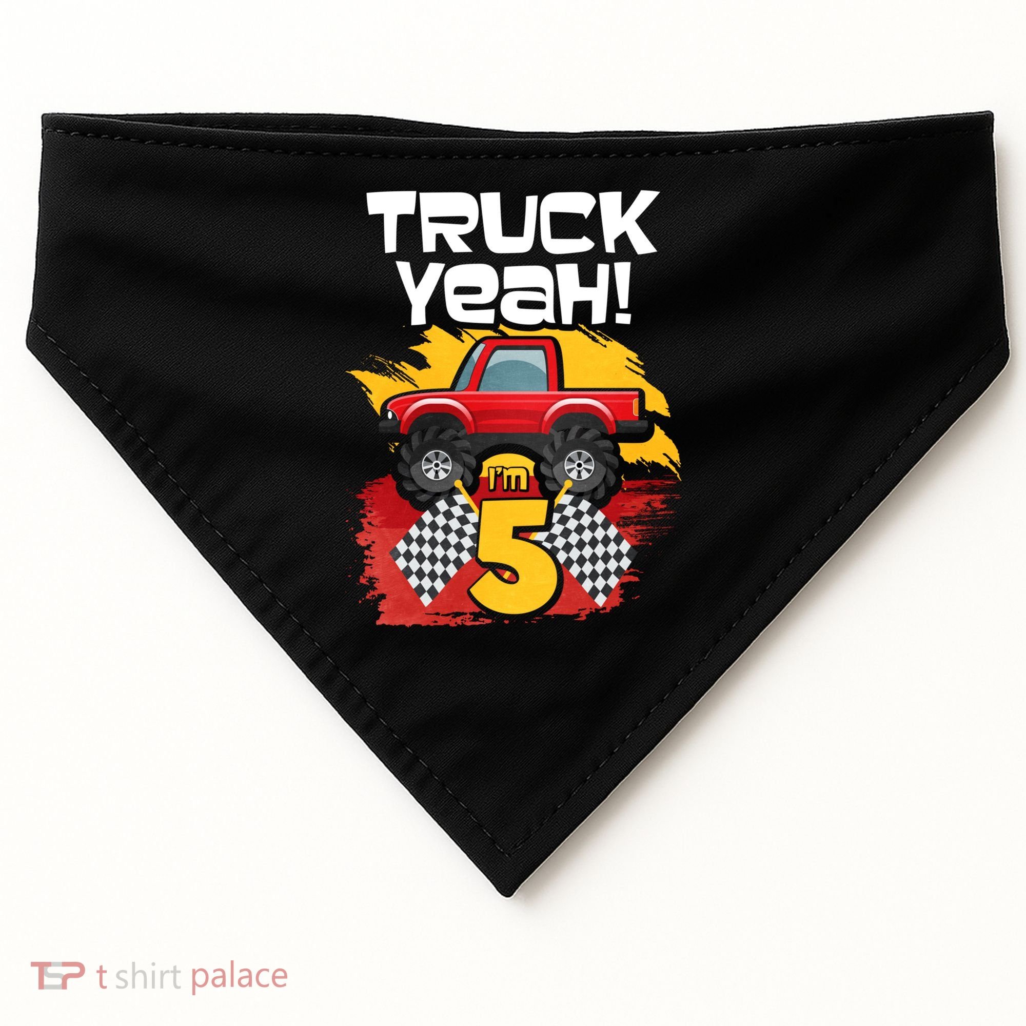 Truck Yeah Im 5 Funny Gift USA-Made Doggie Bandana