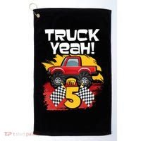 Truck Yeah Im 5 Funny Gift Golf Towel thumb 0