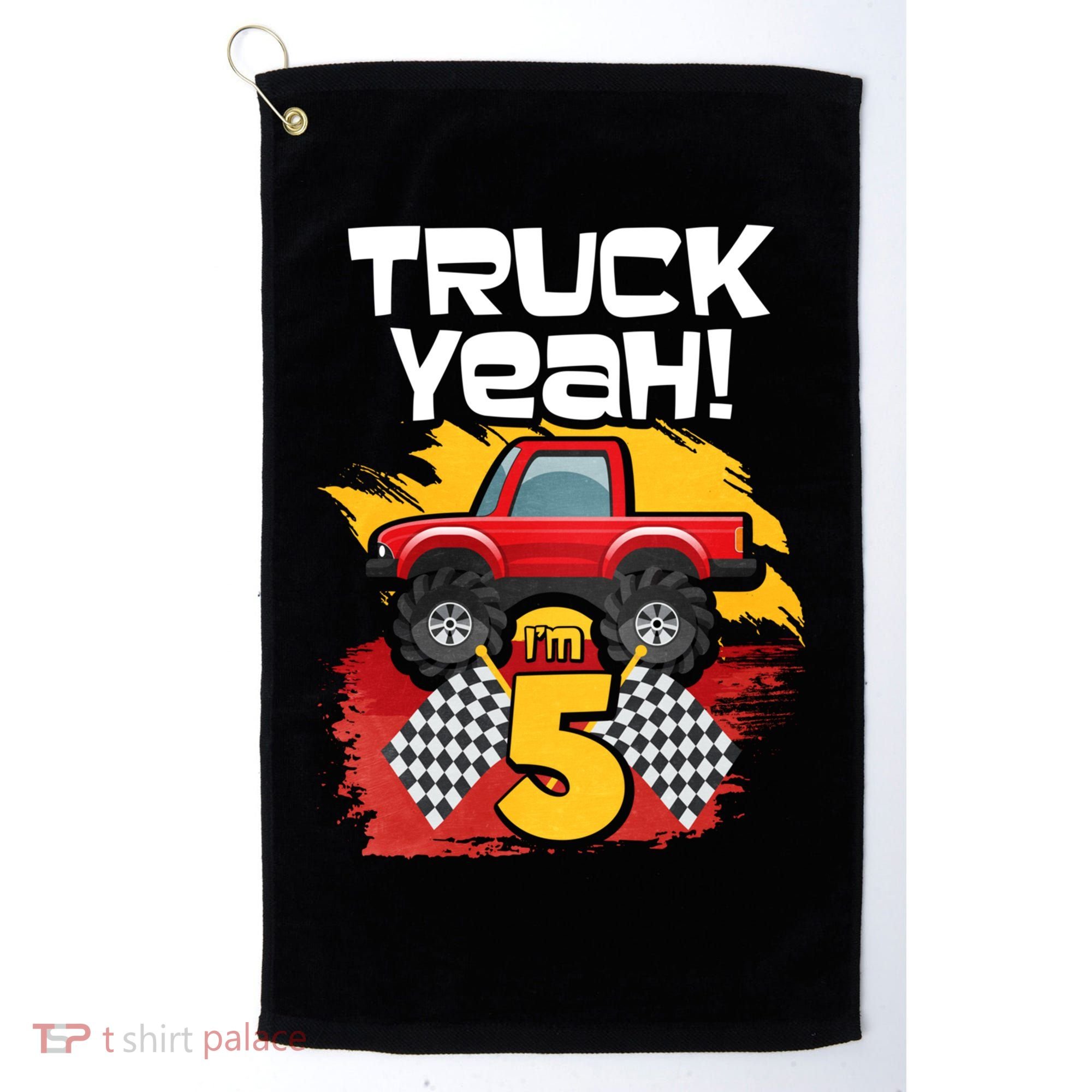 Truck Yeah Im 5 Funny Gift Golf Towel