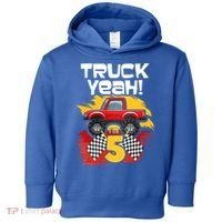 Truck Yeah Im 5 Funny Gift Toddler Hoodie thumb 0
