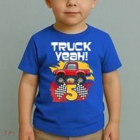 Truck Yeah Im 5 Funny Gift Toddler T-Shirt thumb 2