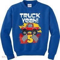 Truck Yeah Im 5 Funny Gift Kids Sweatshirt thumb 0