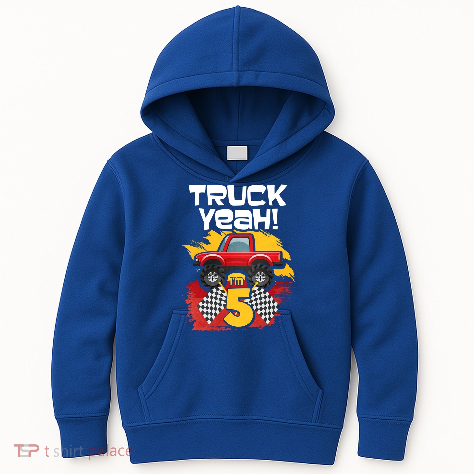 Truck Yeah Im 5 Funny Gift Kids Hoodie