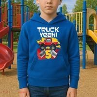 Truck Yeah Im 5 Funny Gift Kids Hoodie thumb 2