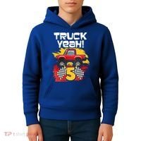 Truck Yeah Im 5 Funny Gift Kids Hoodie thumb 4