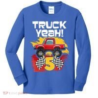 Truck Yeah Im 5 Funny Gift Kids Long Sleeve Shirt thumb 0