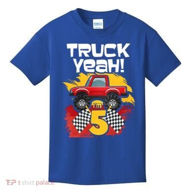 Truck Yeah Im 5 Funny Gift Kids T-Shirt