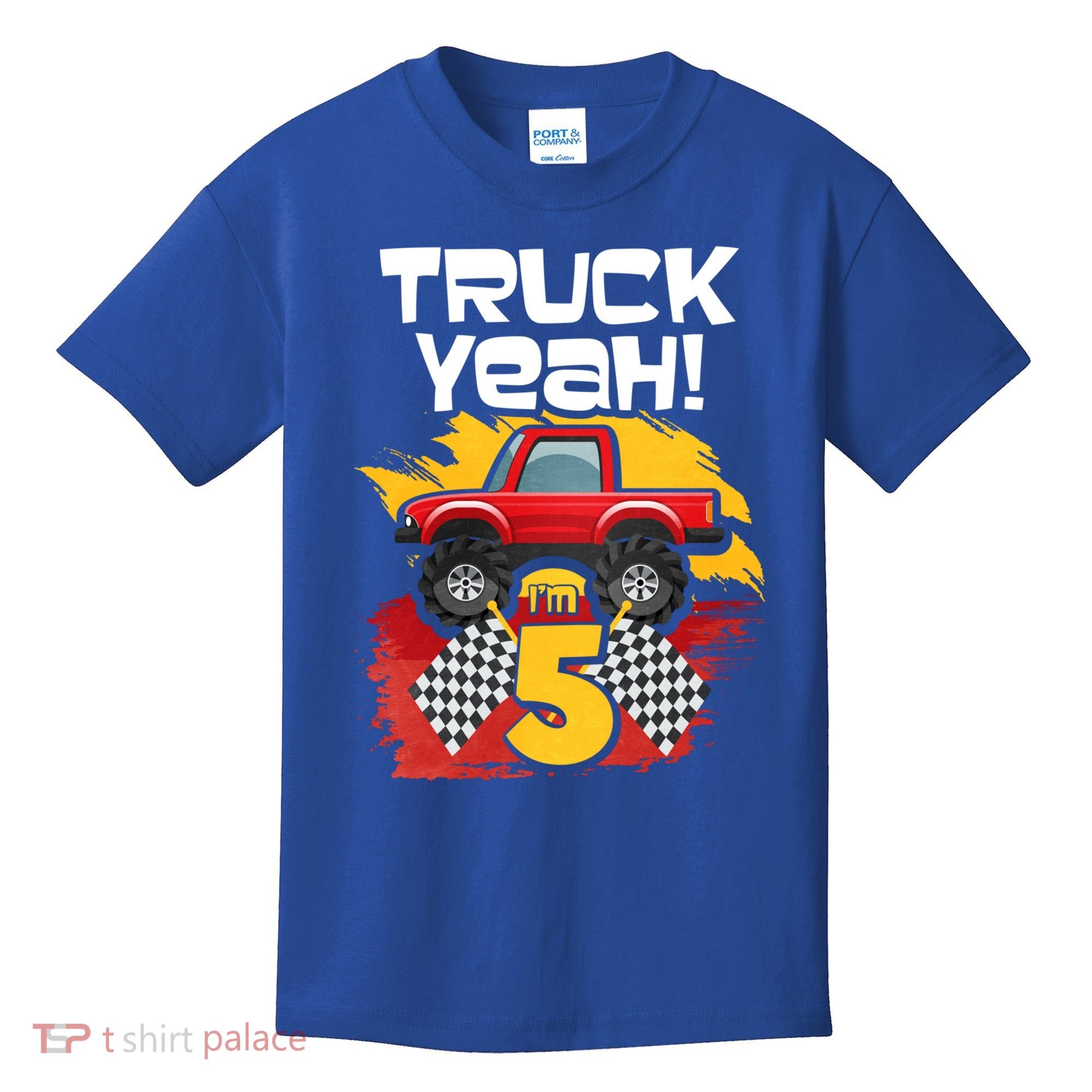 Truck Yeah Im 5 Funny Gift Kids T-Shirt