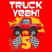 Truck Yeah Im 5 Funny Gift Santa Hat thumb 1
