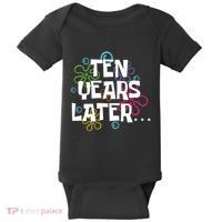 Ten Years Later Funny Meme 10 Years Old 10th Birthday Party Baby Bodysuit thumb 0
