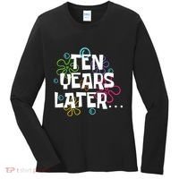 Ten Years Later Funny Meme 10 Years Old 10th Birthday Party Women's Long Sleeve Shirt thumb 0