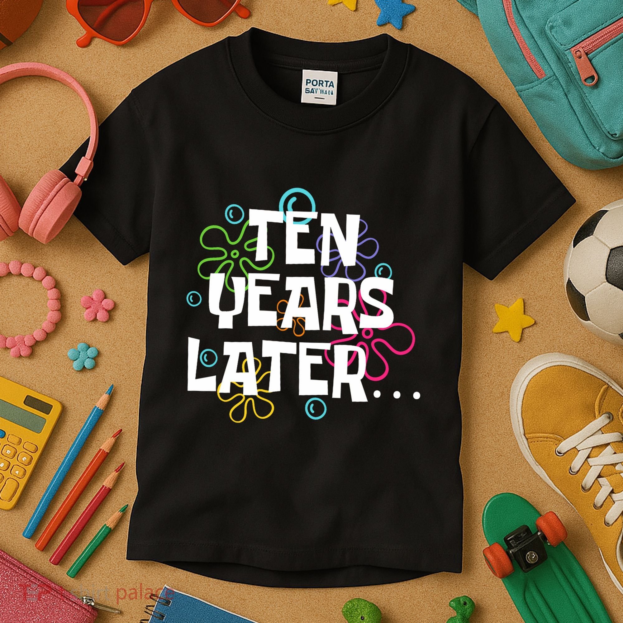 Ten Years Later Funny Meme 10 Years Old 10th Birthday Party Kids T-Shirt