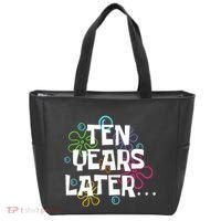 Ten Years Later Funny Meme 10 Years Old 10th Birthday Party Tote Bag thumb 0
