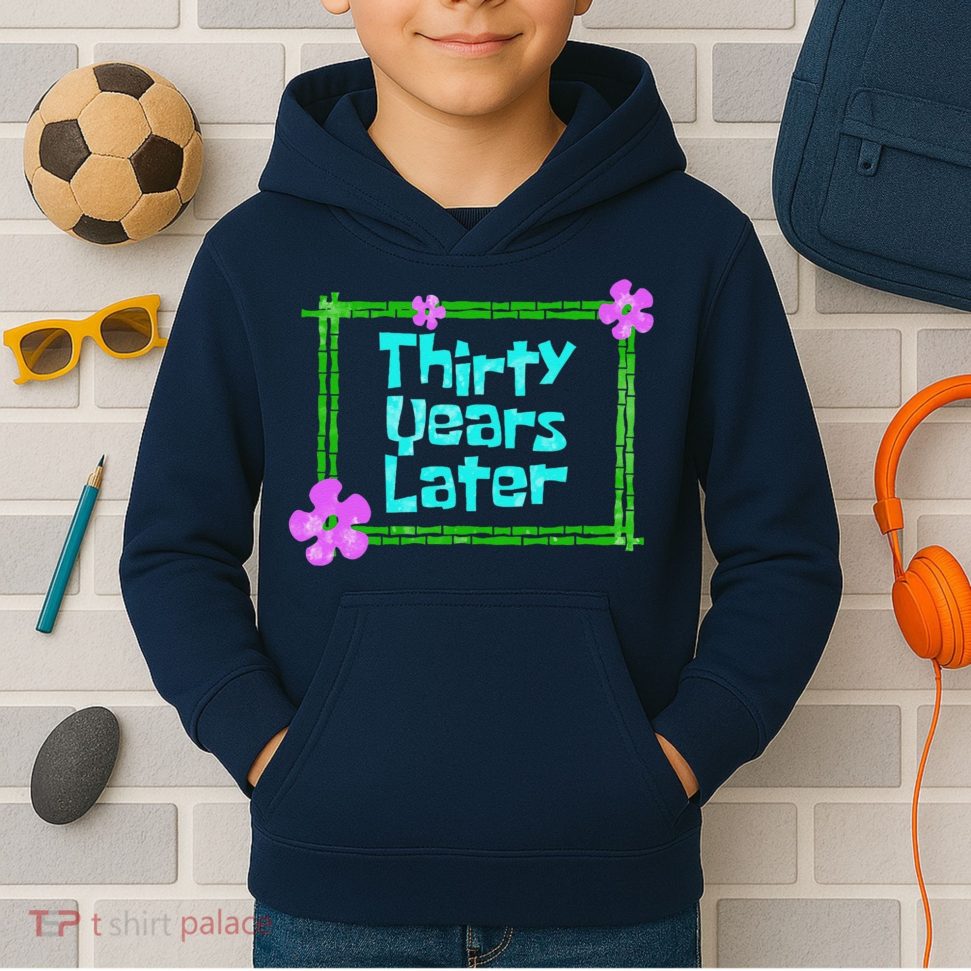 Thirty Years Later Funny 30 Year Old Birthday Party Kids Hoodie