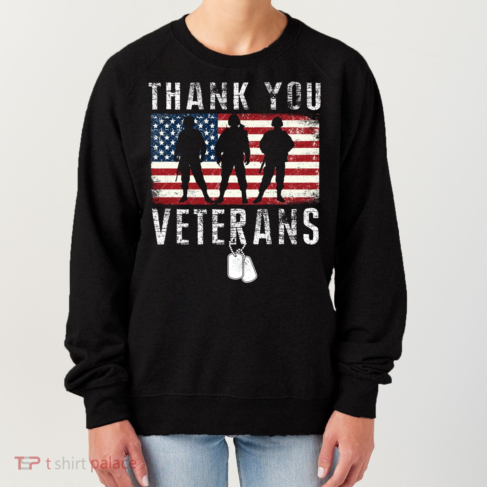 Thank You Military Veterans Gift Veterans Day Gift Women's Sweatshirt