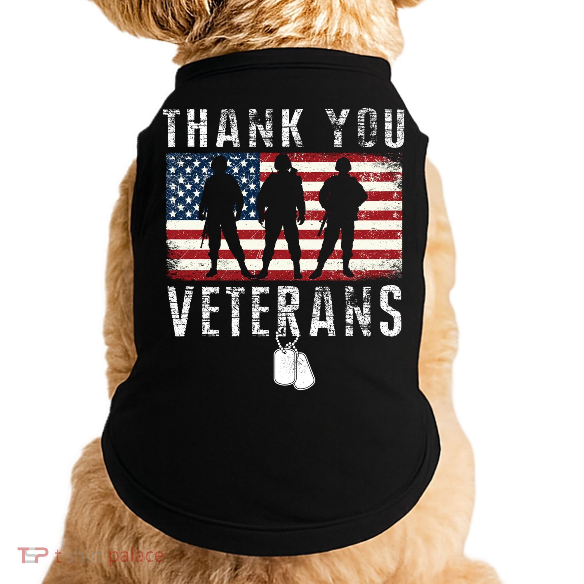 Thank You Military Veterans Gift Veterans Day Gift Doggie Tank