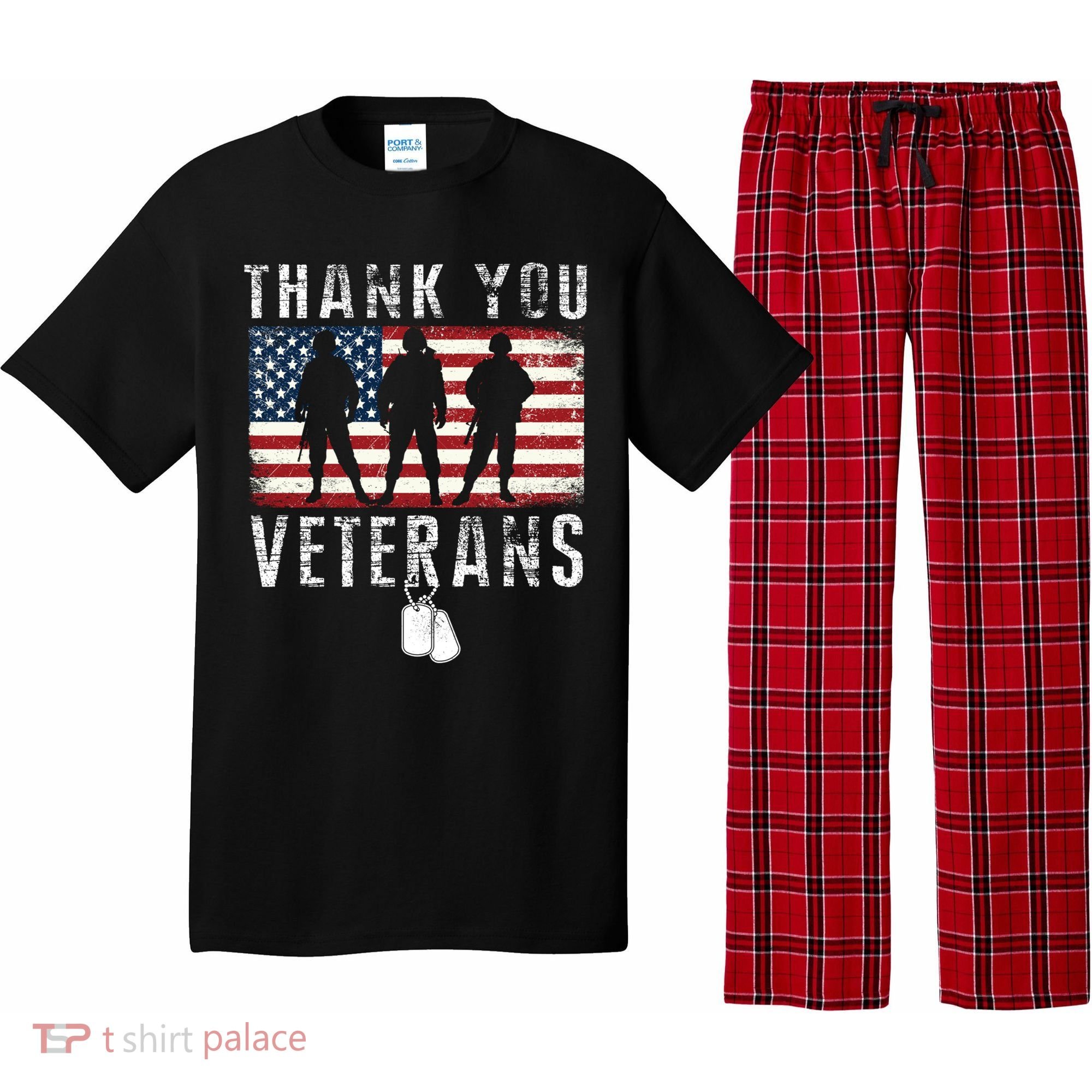 Thank You Military Veterans Gift Veterans Day Gift Pajama Set