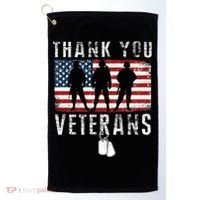 Thank You Military Veterans Gift Veterans Day Gift Golf Towel thumb 0