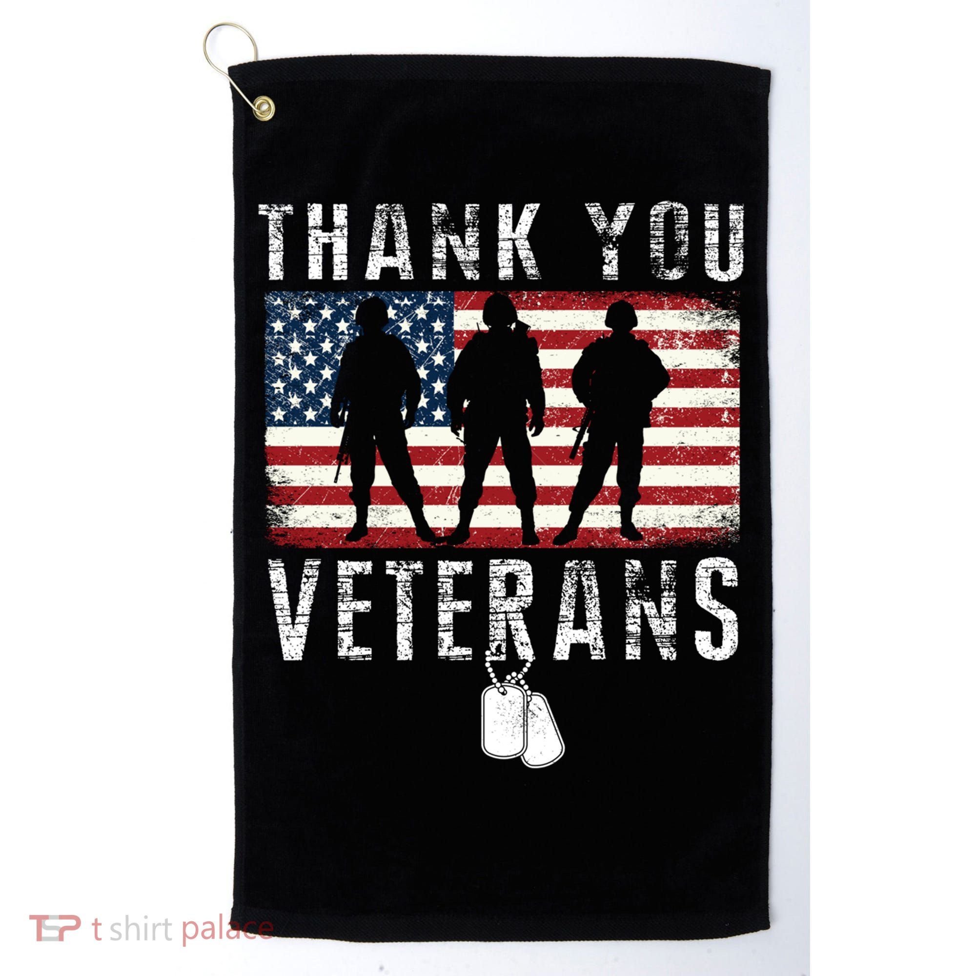 Thank You Military Veterans Gift Veterans Day Gift Golf Towel