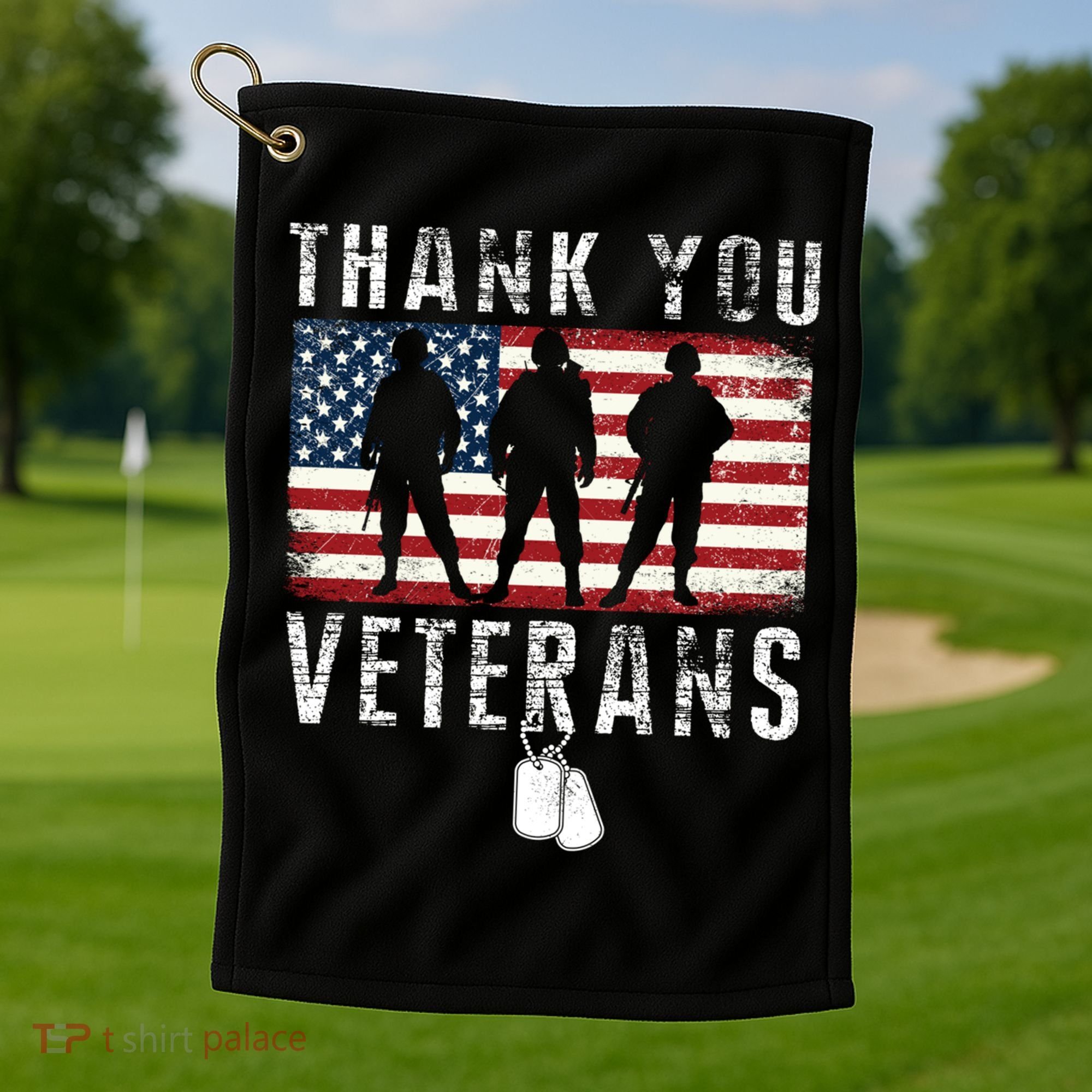 Thank You Military Veterans Gift Veterans Day Gift Golf Towel