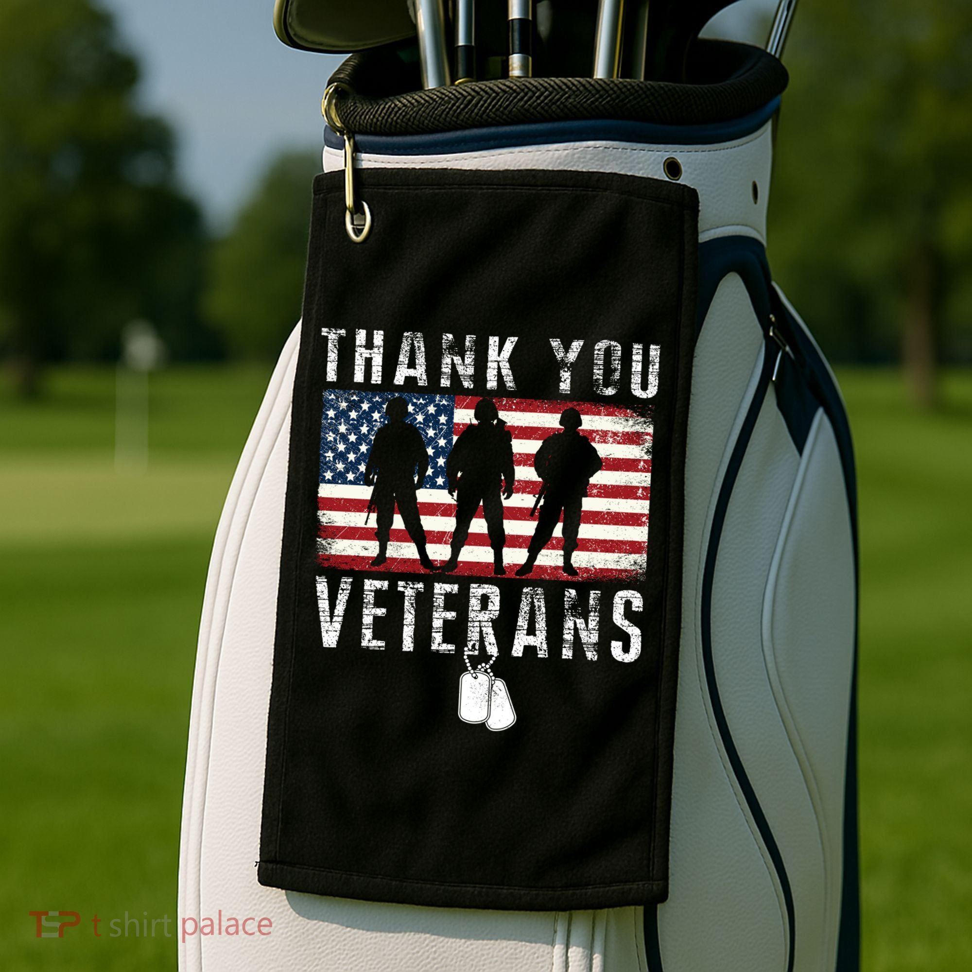 Thank You Military Veterans Gift Veterans Day Gift Golf Towel