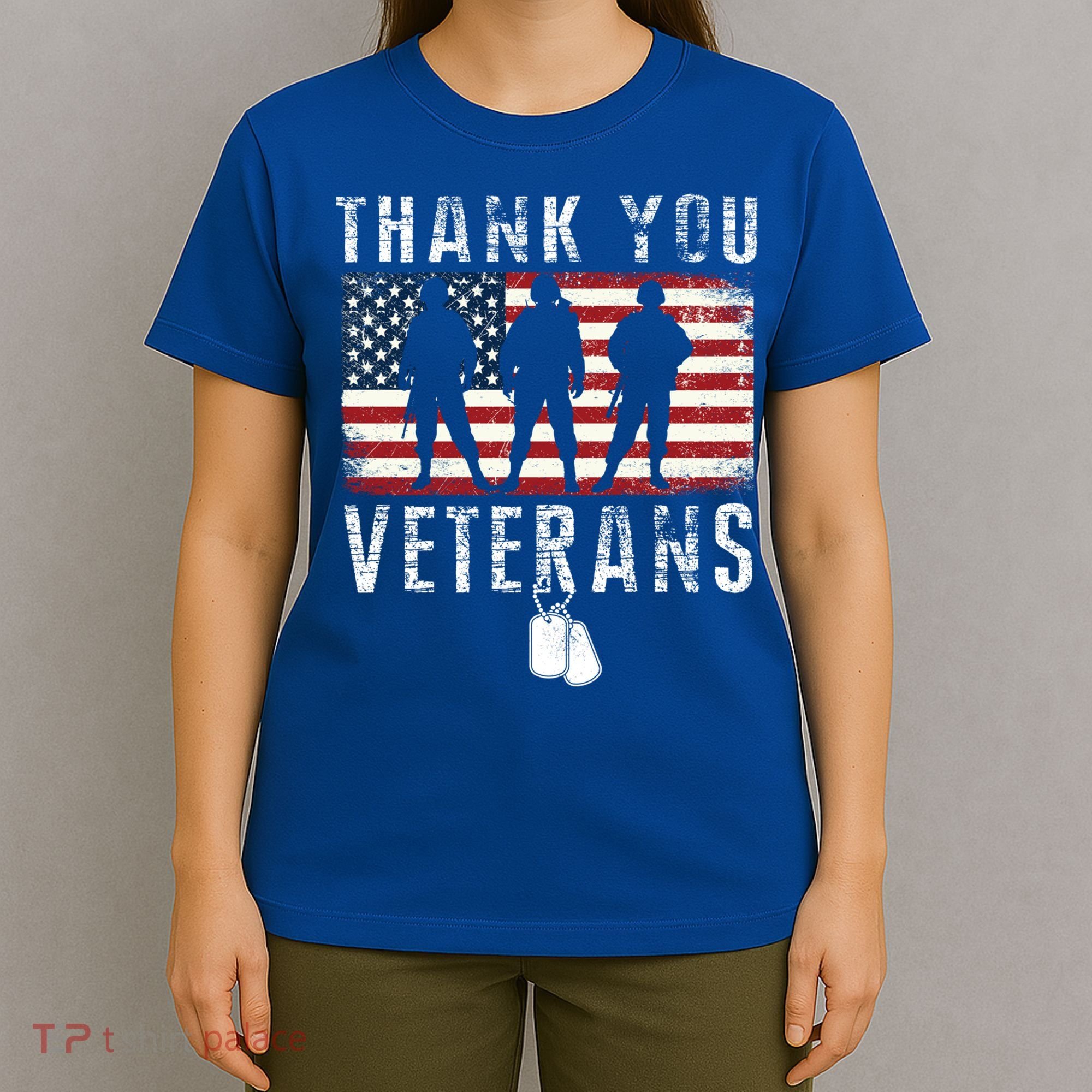 Thank You Military Veterans Gift Veterans Day Gift T-Shirt