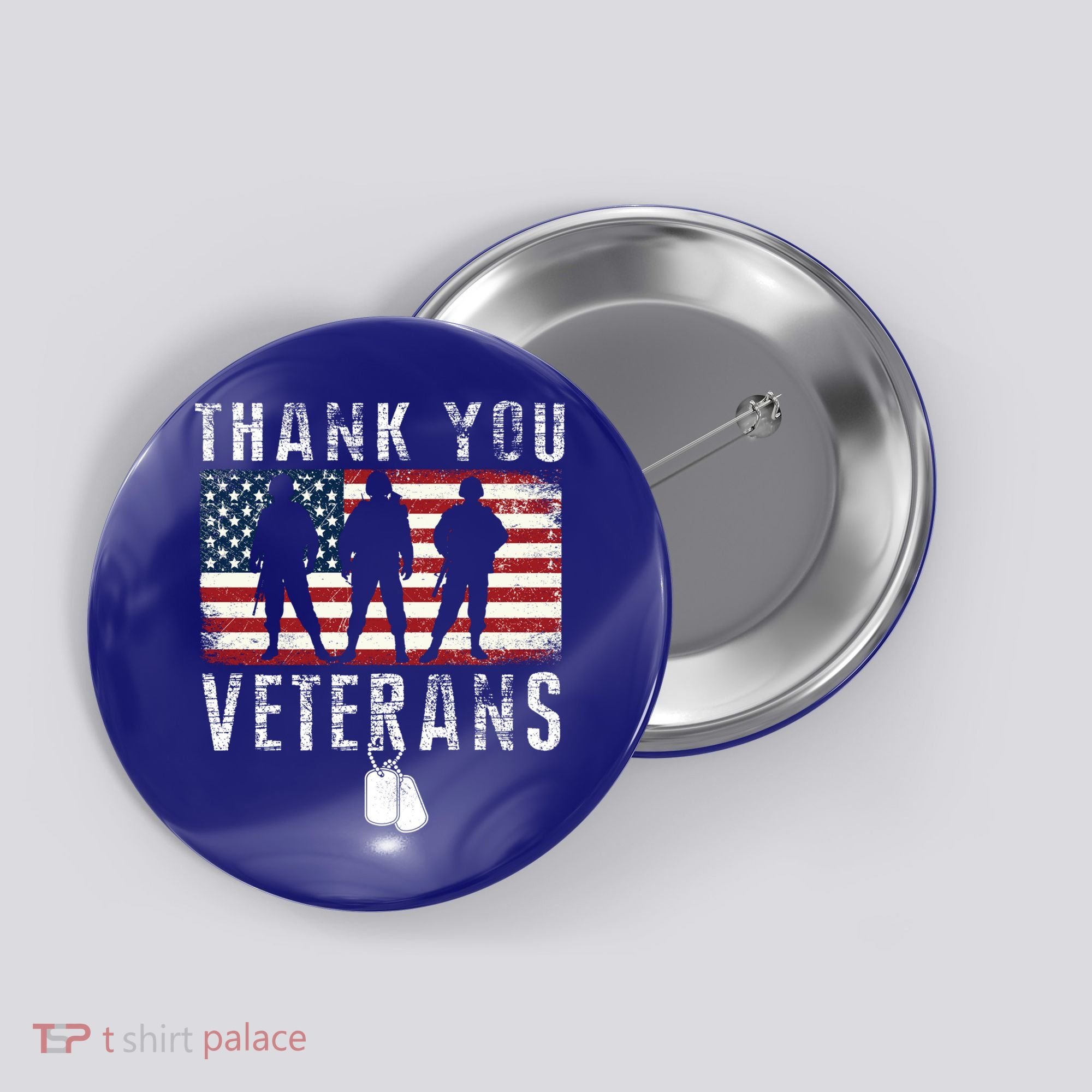 Thank You Military Veterans Gift Veterans Day Gift Button