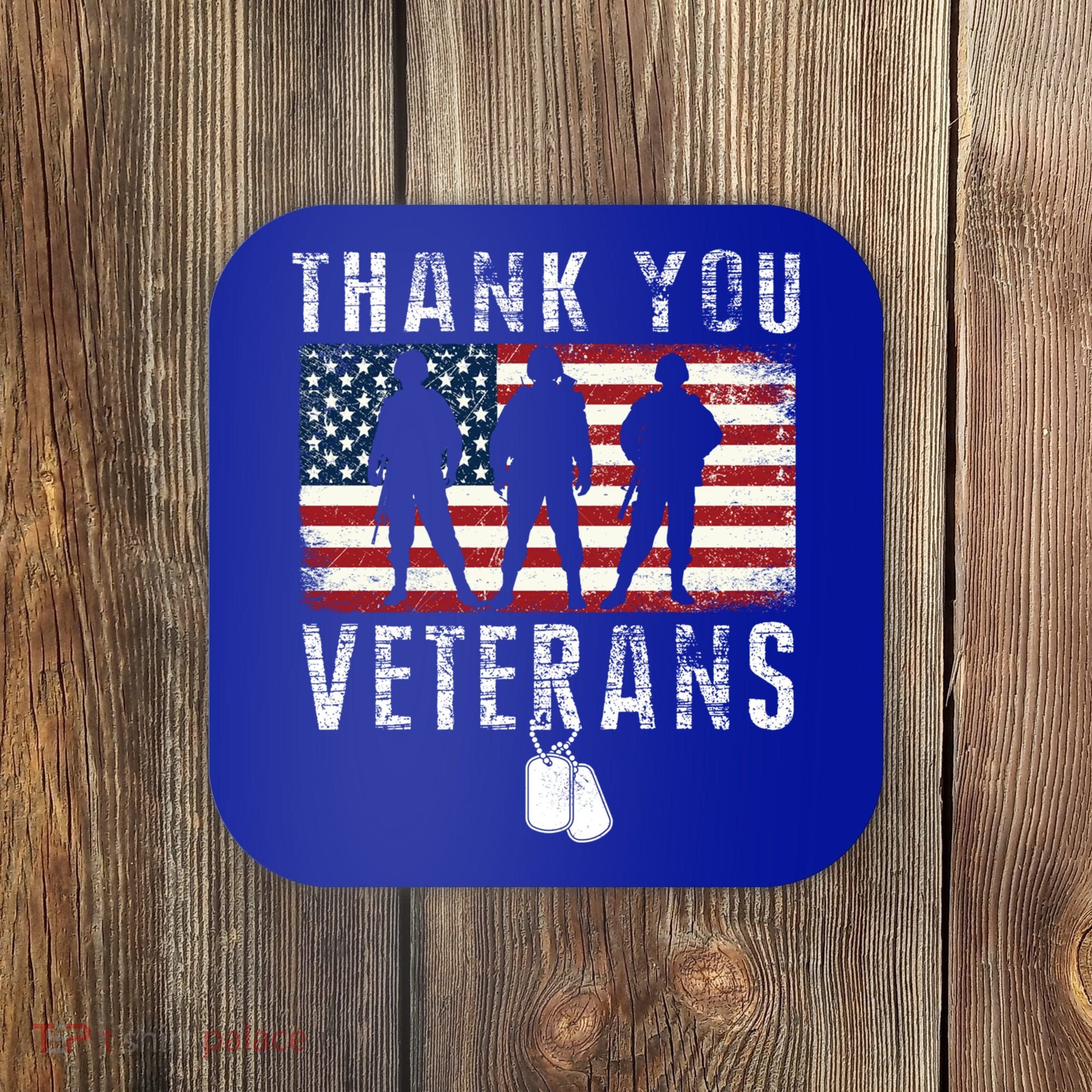 Thank You Military Veterans Gift Veterans Day Gift Coaster