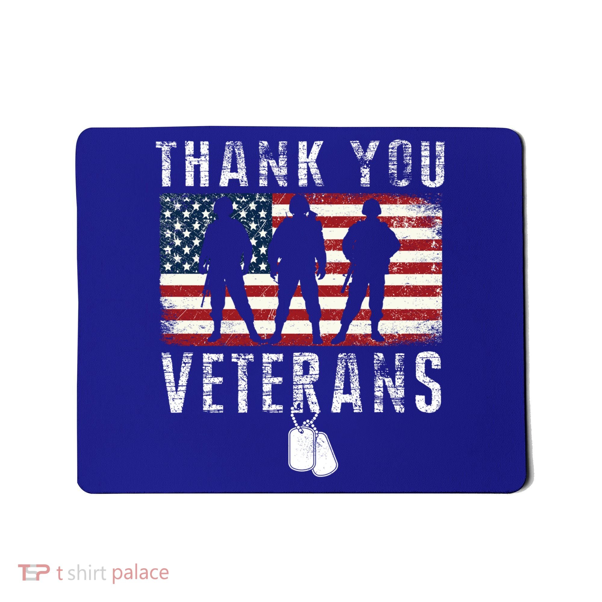Thank You Military Veterans Gift Veterans Day Gift Mousepad