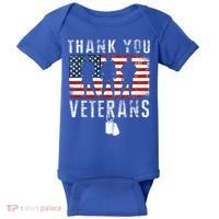 Thank You Military Veterans Gift Veterans Day Gift Baby Bodysuit thumb 0