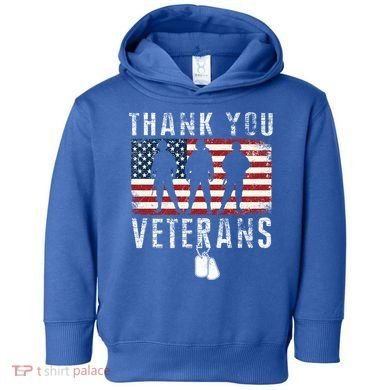 Thank You Military Veterans Gift Veterans Day Gift Toddler Hoodie