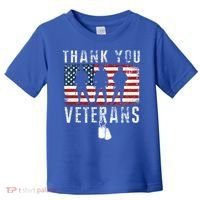 Thank You Military Veterans Gift Veterans Day Gift Toddler T-Shirt thumb 0
