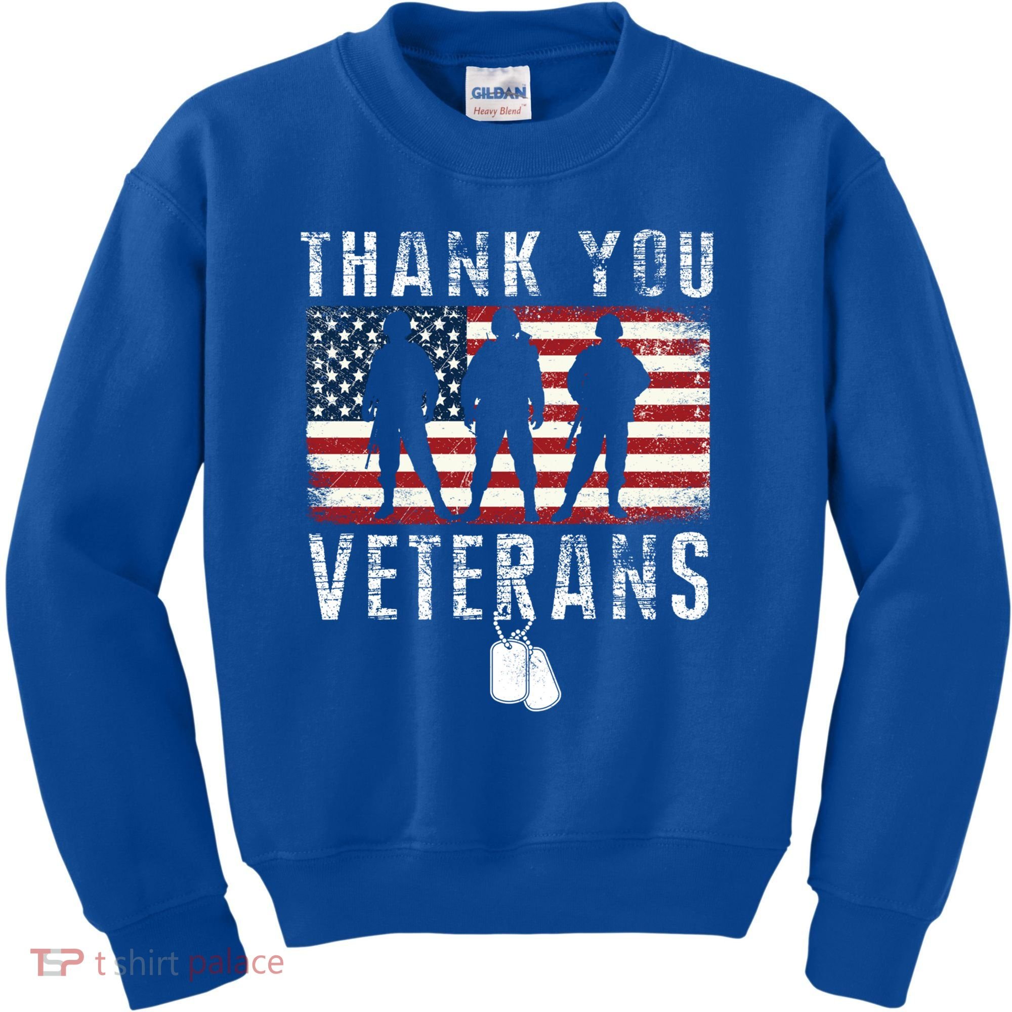 Thank You Military Veterans Gift Veterans Day Gift Kids Sweatshirt
