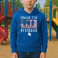 Thank You Military Veterans Gift Veterans Day Gift Kids Hoodie thumb 2