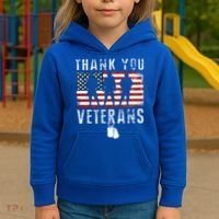 Thank You Military Veterans Gift Veterans Day Gift Kids Hoodie thumb 3