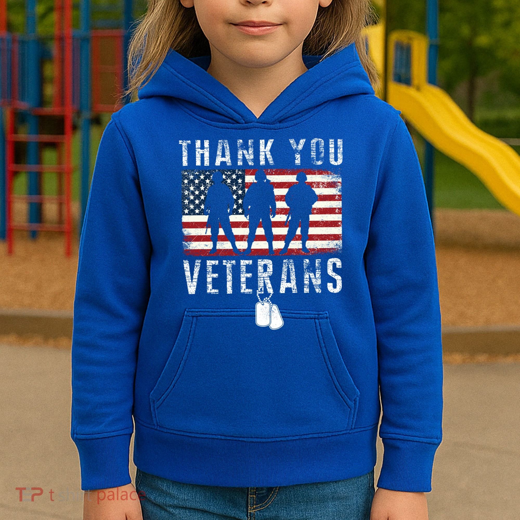 Thank You Military Veterans Gift Veterans Day Gift Kids Hoodie
