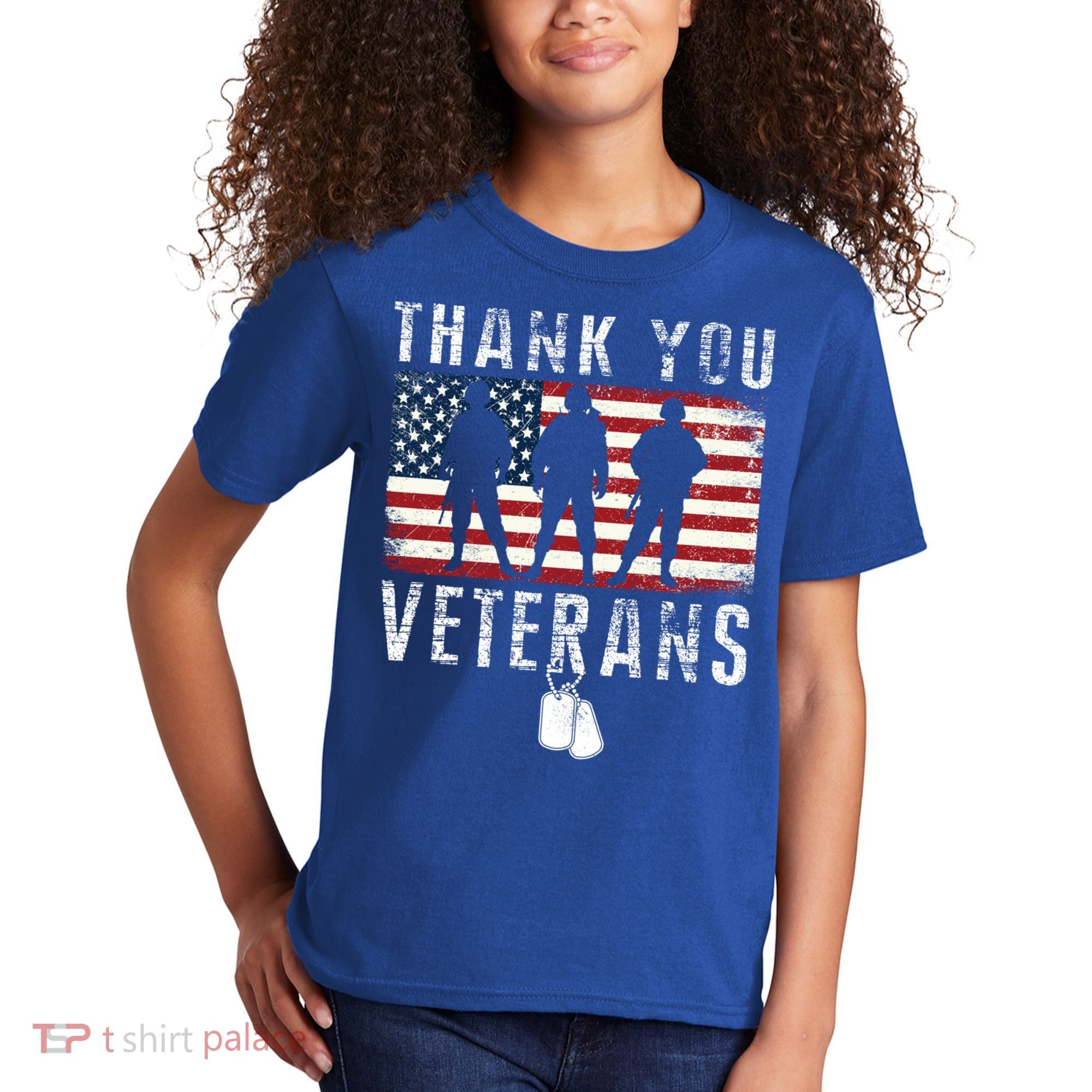 Thank You Military Veterans Gift Veterans Day Gift Kids T-Shirt
