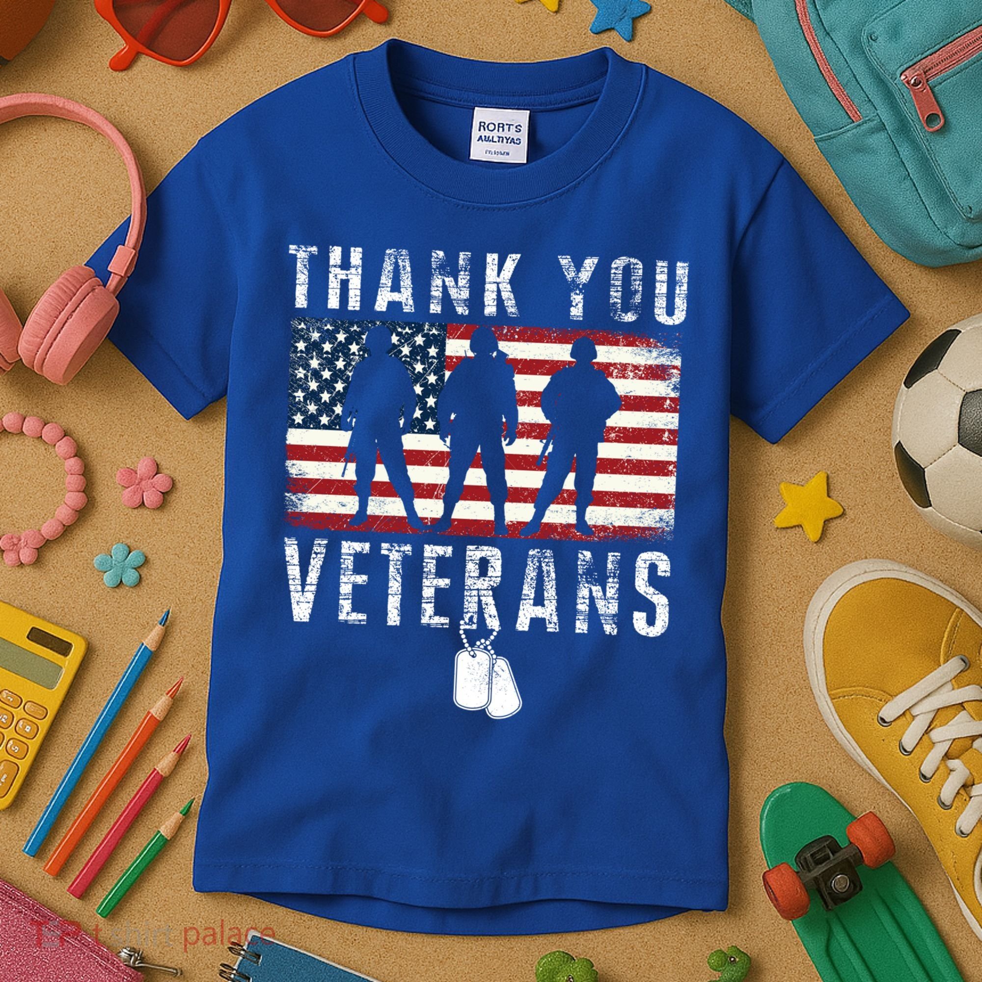 Thank You Military Veterans Gift Veterans Day Gift Kids T-Shirt