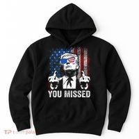 Trump You Missed Funny Trump Pro 2024 Hoodie thumb 0