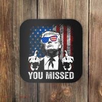 Trump You Missed Funny Trump Pro 2024 Coaster thumb 0