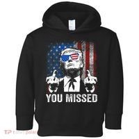 Trump You Missed Funny Trump Pro 2024 Toddler Hoodie thumb 0