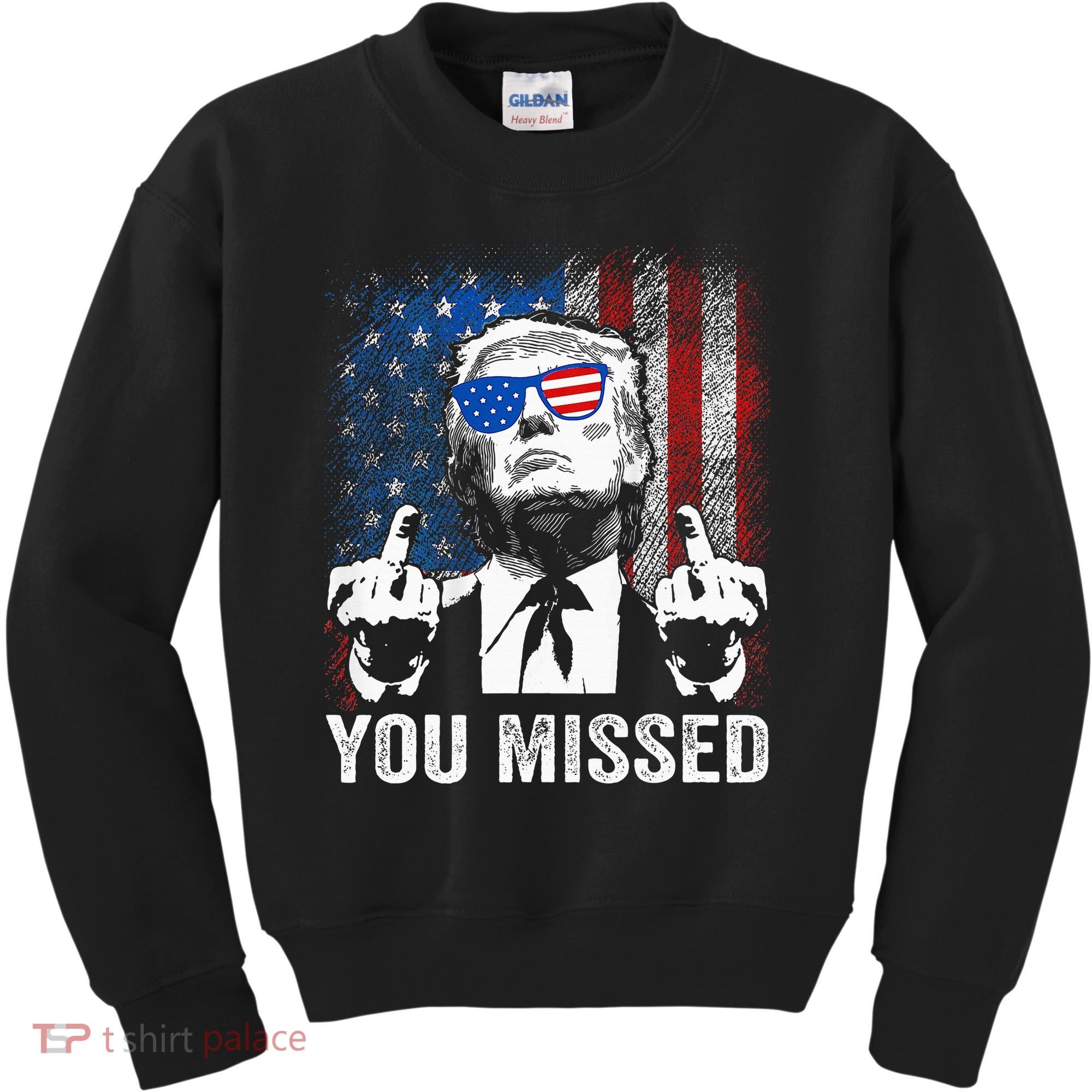 Trump You Missed Funny Trump Pro 2024 Kids Sweatshirt