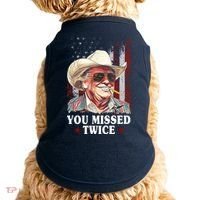 Trump You Missed Twice Western Cowboy Doggie Tank thumb 0
